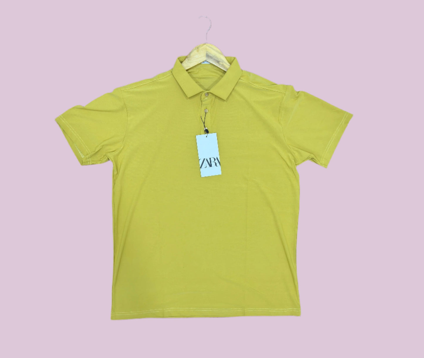 Zara Classic Polo Shirt - Mustard Yellow