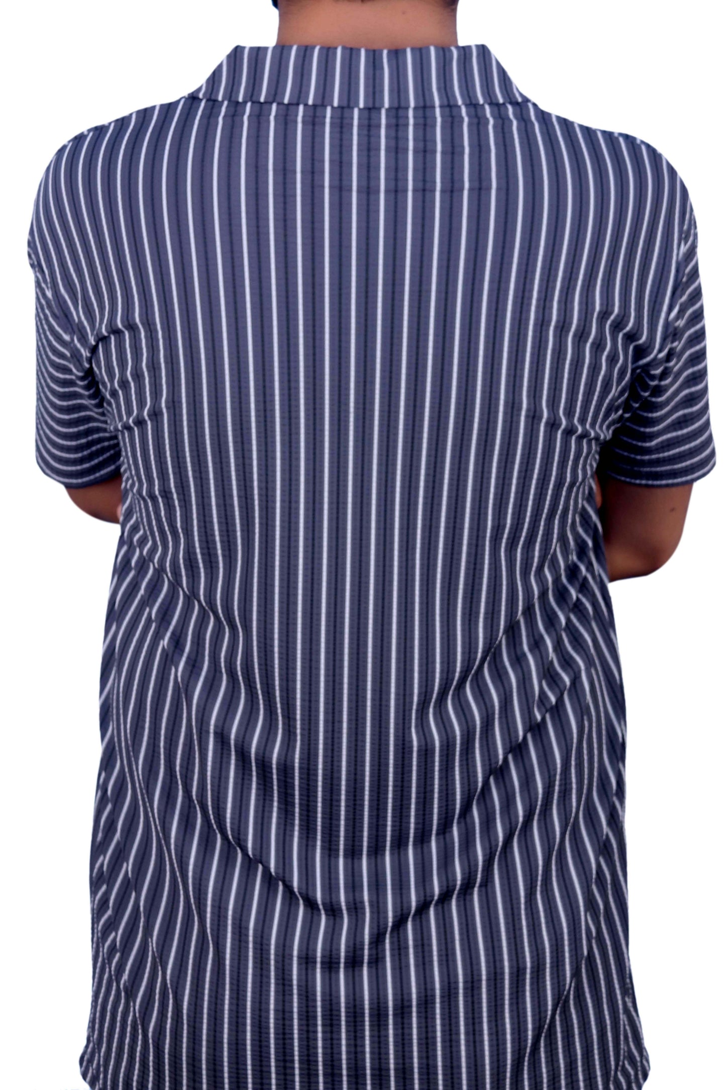 Short-sleeved Polo Johnny Collar Shirt Gray