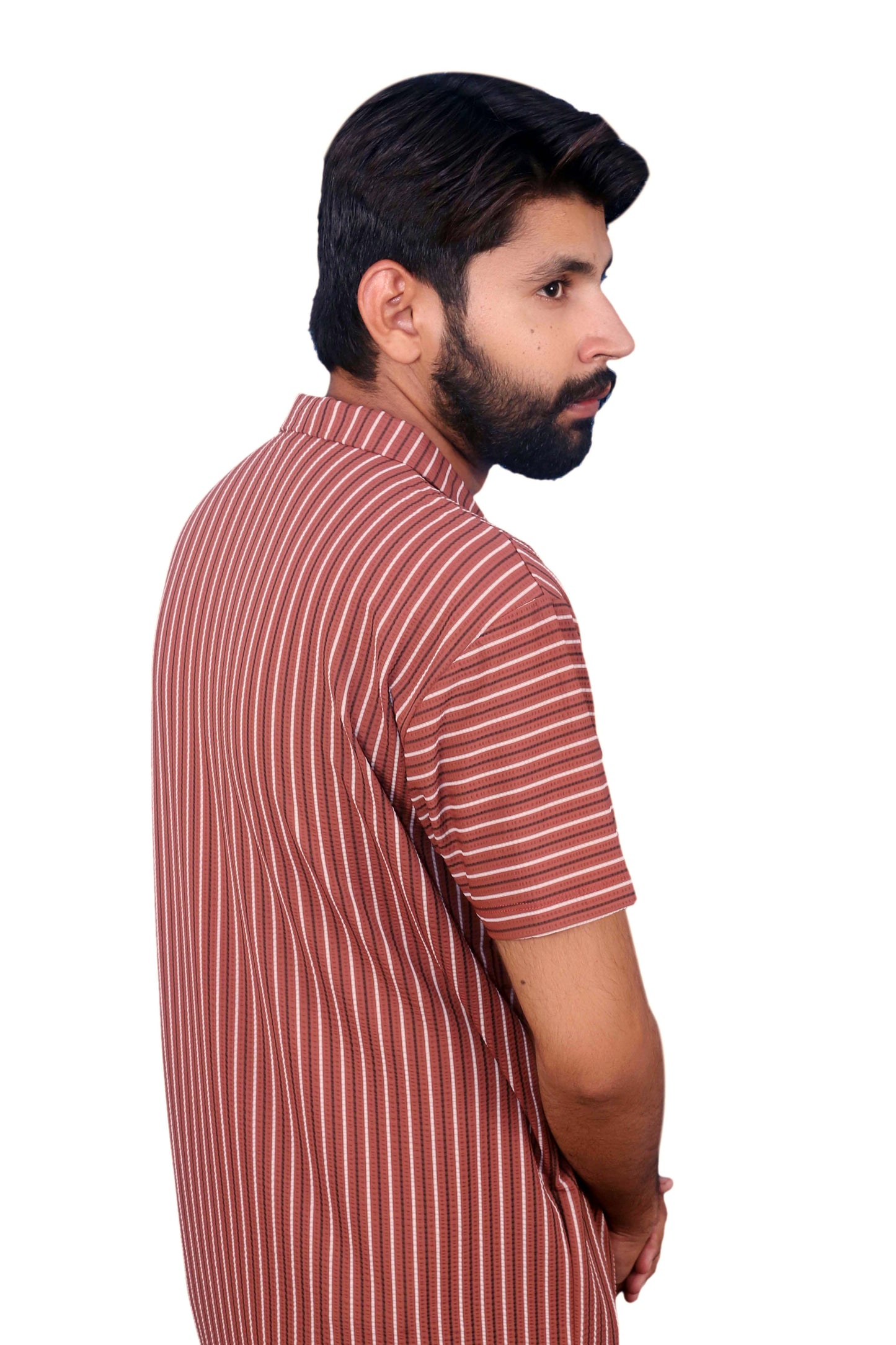 Short-sleeved Polo Johnny Collar Shirt Red