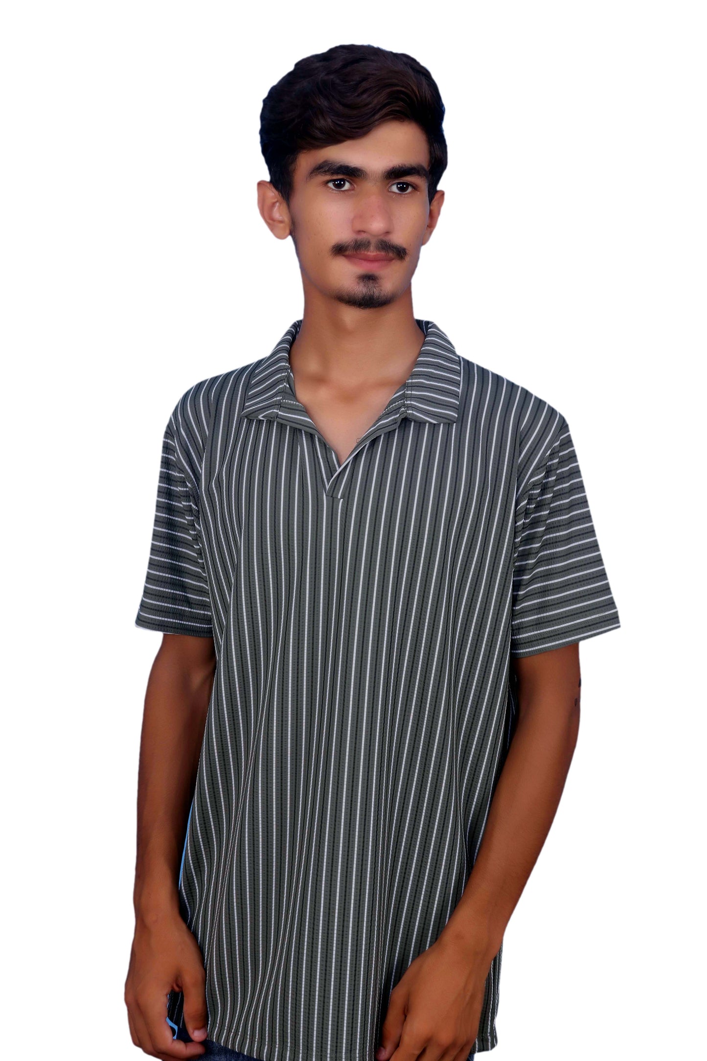 Short-sleeved Polo Johnny Collar Shirt Green