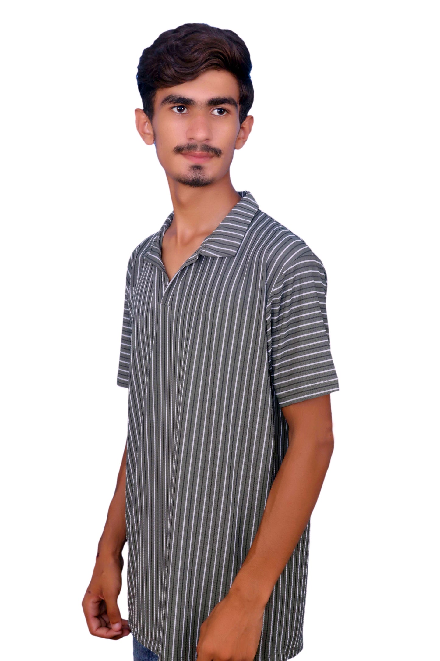 Short-sleeved Polo Johnny Collar Shirt Green