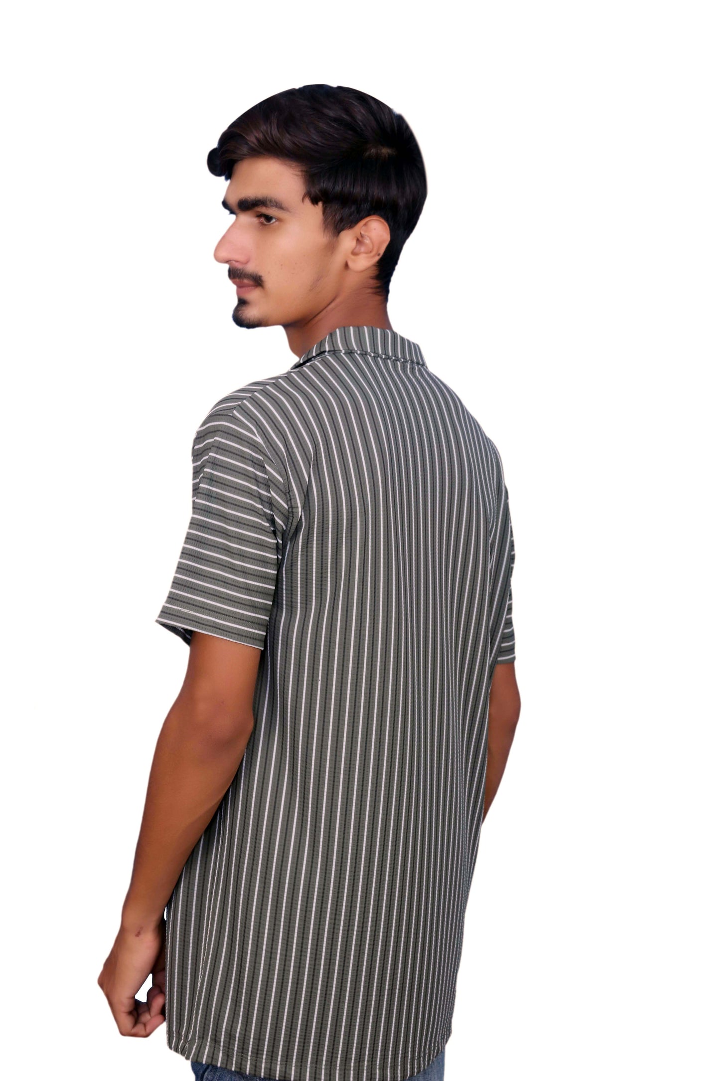 Short-sleeved Polo Johnny Collar Shirt Green